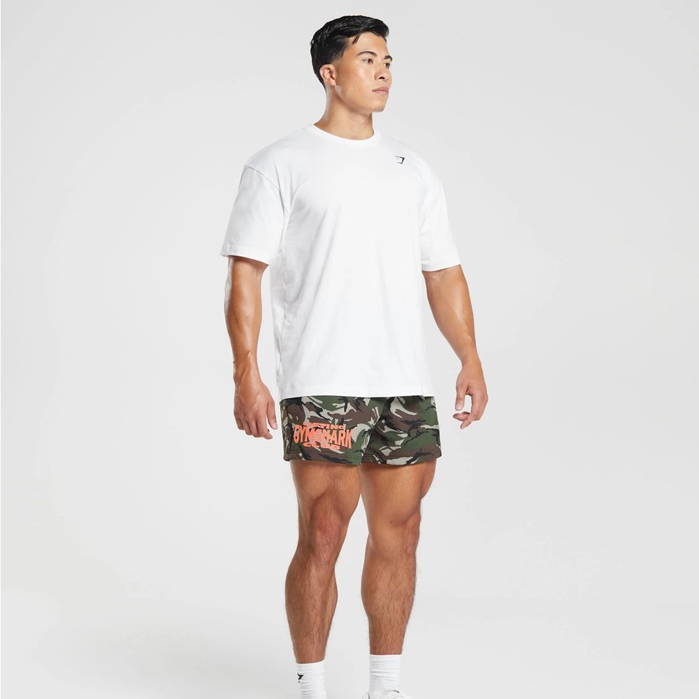 Gymshark Men’s Lifting Club Printed Mesh 5” Shorts Size XL Style# A5A7F